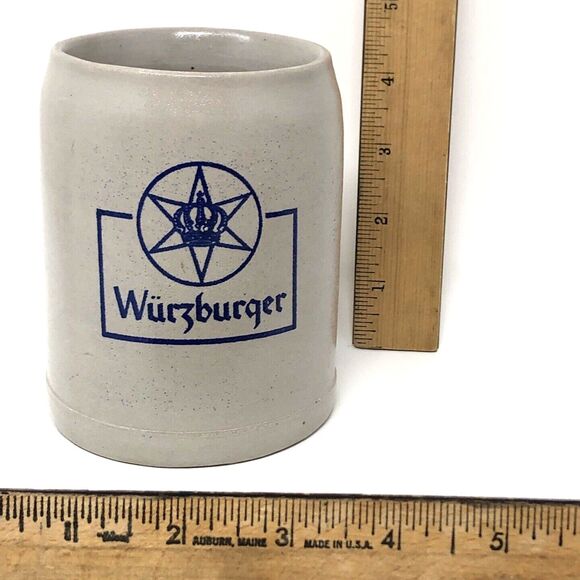 Salt Glazed Wurzburger Hofbrau 0.5L Beer Stein VTG Tankard Made in Germany 5” - Picture 8 of 10
